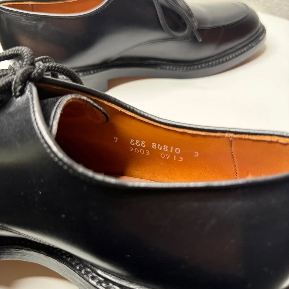 Allen Edmonds Brentwood Black Leather Oxford Moc Toe Dress Shoes Size 9